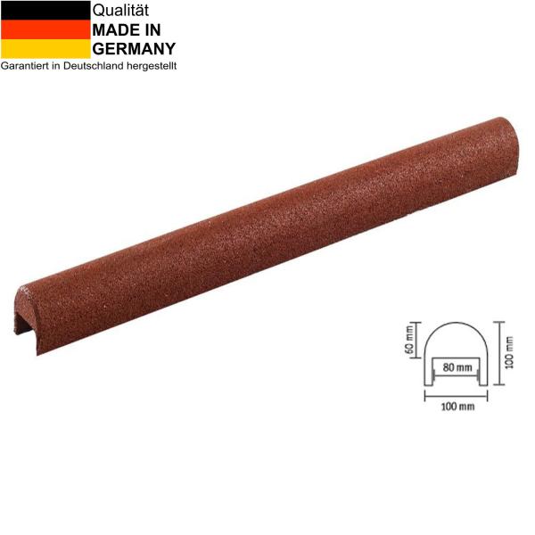 Curb cap 80 red for 8 cm concrete curbs